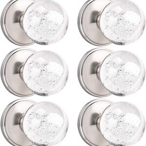 6 pack orger passage door knobs genuine crystal